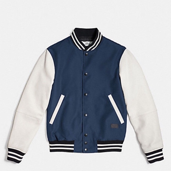 Coach Other - Men's Coach Varsity Jacket Midnight Blue/White NEW